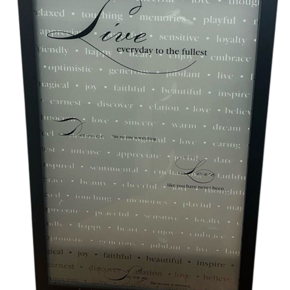 Inspirational Wall Art with Black Frame